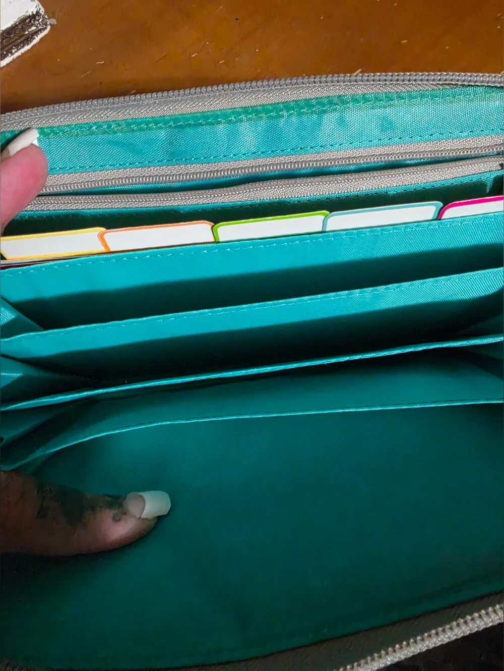 Thirty One Floral Zip Wallet in Bright Multicolor - Picture 2 of 4